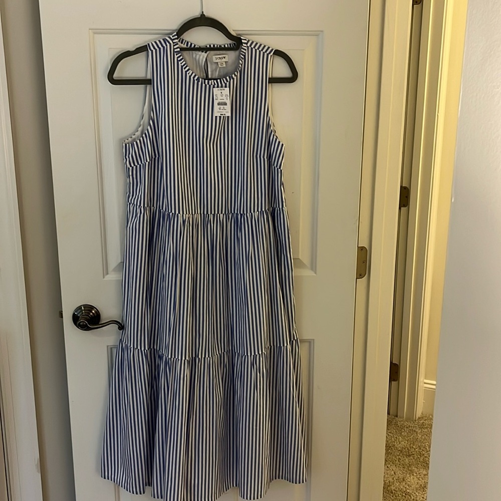 Jcrew factory pinstriped dress. Never worn.